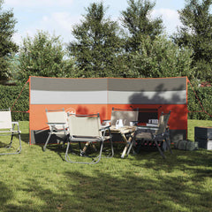 vidaXL Camping Windbreak Grey and Orange 340x130 cm Waterproof 3