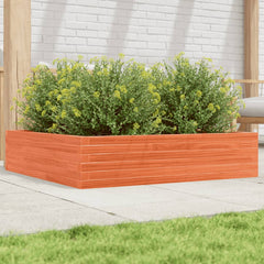 vidaXL Garden Planter Solid Wood Pine Open Bottom Height 23 cm Wax Brown