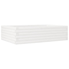vidaXL Garden Planter White 90x60x23 cm Solid Wood Pine 2
