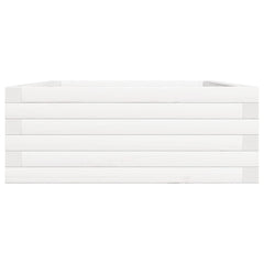 vidaXL Garden Planter White 90x60x23 cm Solid Wood Pine 6