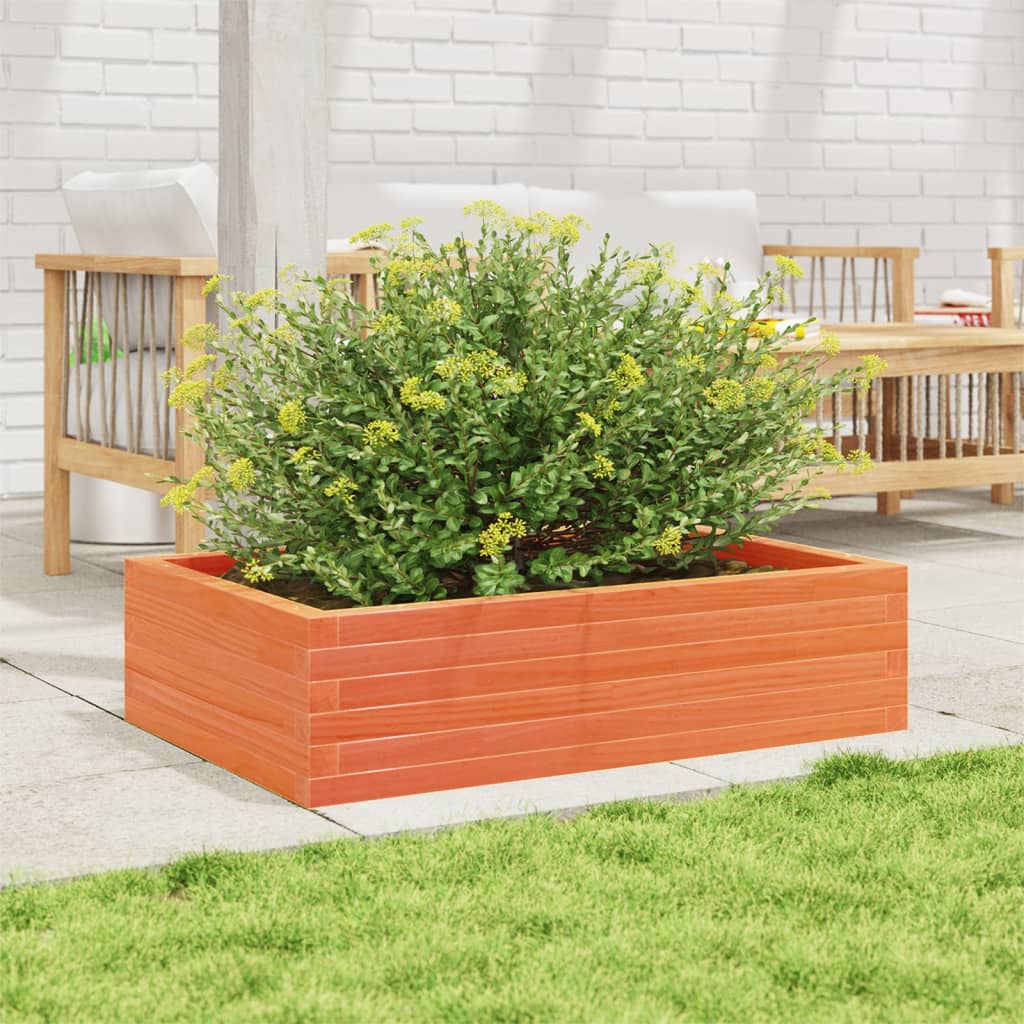 vidaXL Garden Planter Wax Brown 90x60x23 cm Solid Wood Pine 3