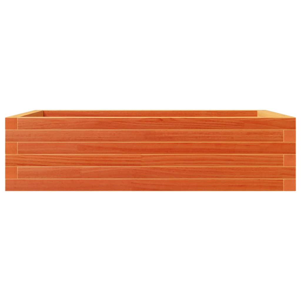 vidaXL Garden Planter Wax Brown 90x60x23 cm Solid Wood Pine 5