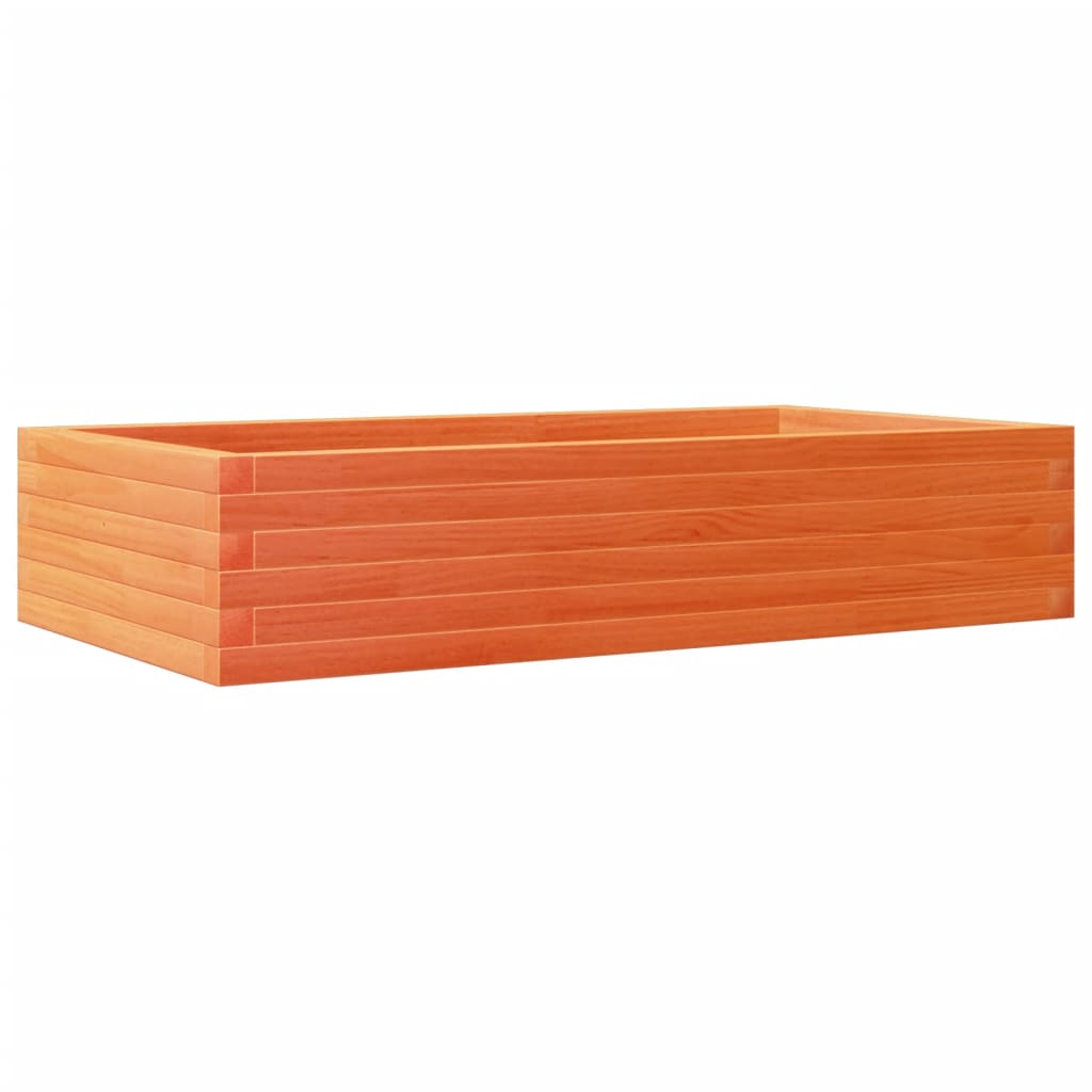 vidaXL Garden Planter Wax Brown 110x60x23 cm Solid Wood Pine 2