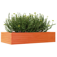 vidaXL Garden Planter Wax Brown 110x60x23 cm Solid Wood Pine 4