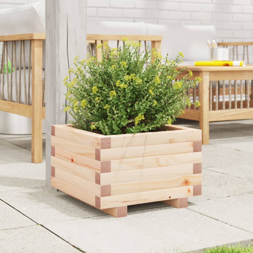 vidaXL Garden Planter 40x40x26.5 cm Solid Wood Pine 3