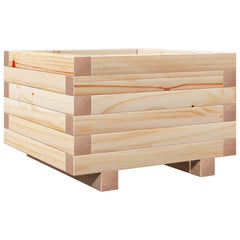 Garden Planter 40x40x26.5 cm Solid Wood Pine with Legs Natural Pine 40 cm 40 cm