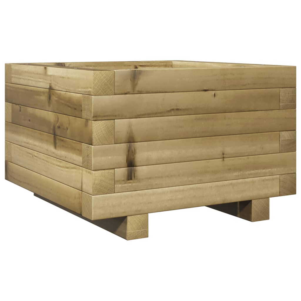 Garden Planter 40x40x26.5 cm Impregnated Wood Pine with Legs Natural Impregnated 40 cm 40 cm