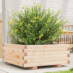 Garden Planter 40x40x26.5 cm Solid Wood Pine with Legs Natural Pine 60 cm 60 cm