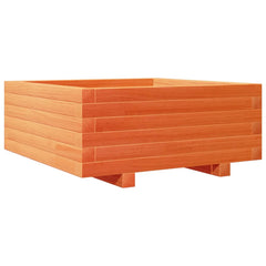 Garden Planter 40x40x26.5 cm Solid Wood Pine with Legs Wax Brown 60 cm 60 cm
