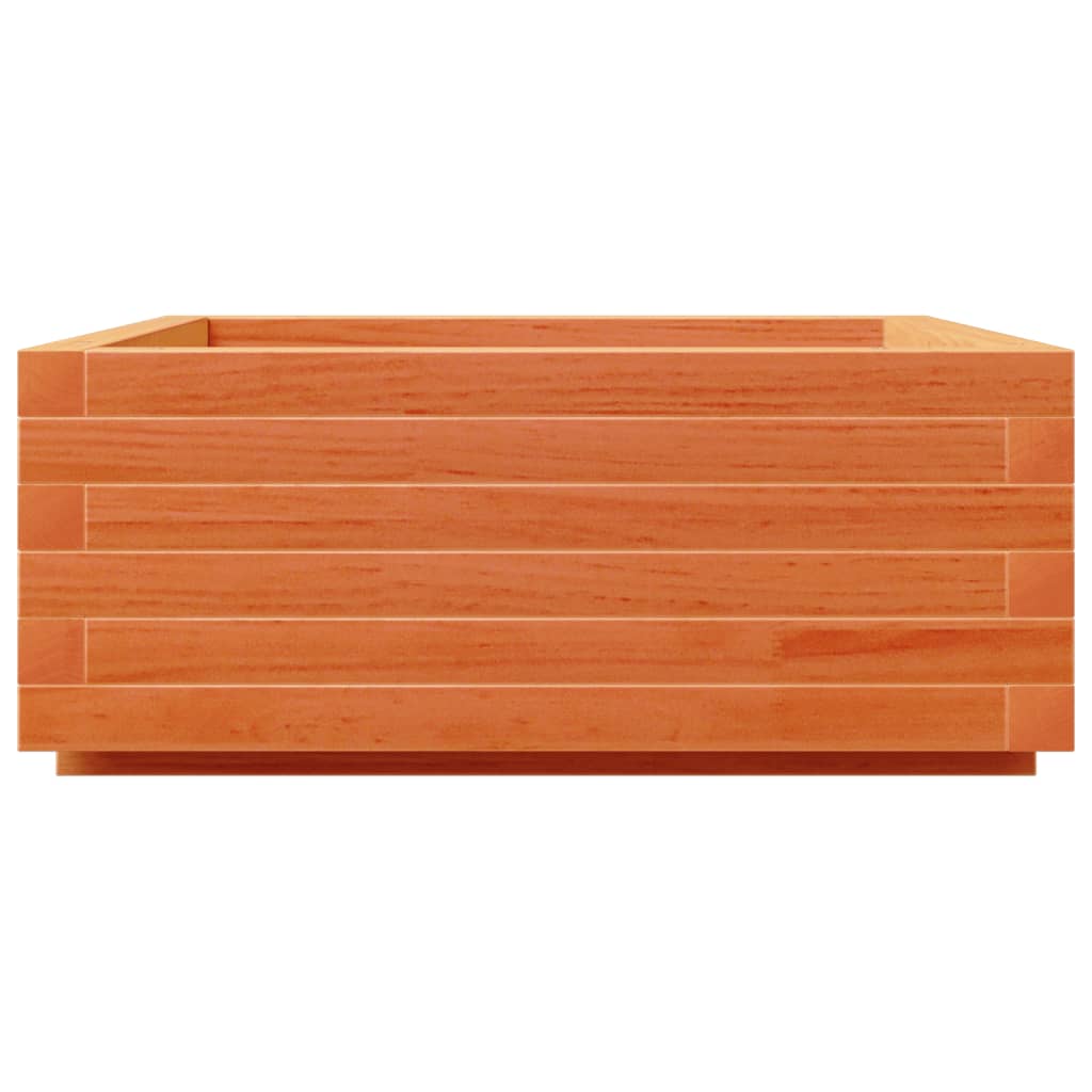 Garden Planter 40x40x26.5 cm Solid Wood Pine with Legs Wax Brown 60 cm 60 cm