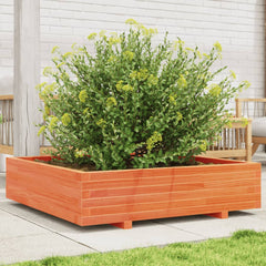 Garden Planter 40x40x26.5 cm Solid Wood Pine with Legs Wax Brown 100 cm 100 cm