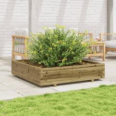 Garden Planter 40x40x26.5 cm Impregnated Wood Pine with Legs Natural Impregnated 110 cm 110 cm