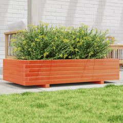 Garden Planter 40x40x26.5 cm Solid Wood Pine with Legs Wax Brown 110 cm 60 cm