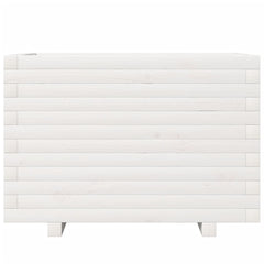 vidaXL Garden Planter White 70x40x49.5 cm Solid Wood Pine 5