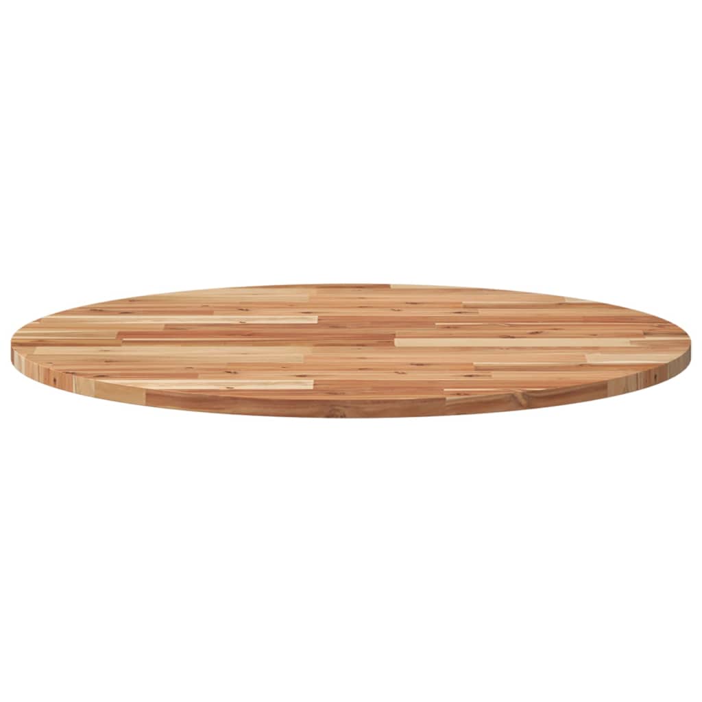 Table Top Round Solid Wood Acacia Oil Finished Ø 80 x 2 cm