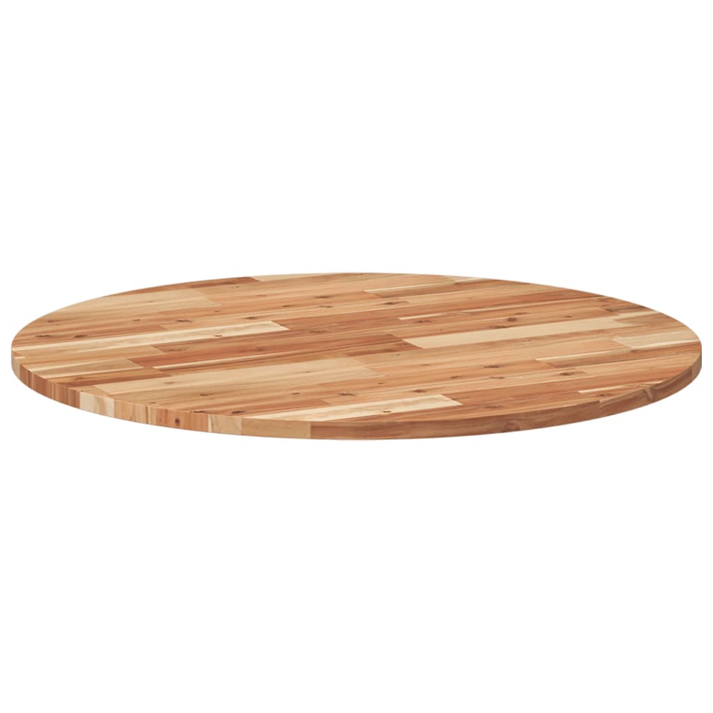 Table Top Round Solid Wood Acacia Oil Finished Ø 80 x 2 cm