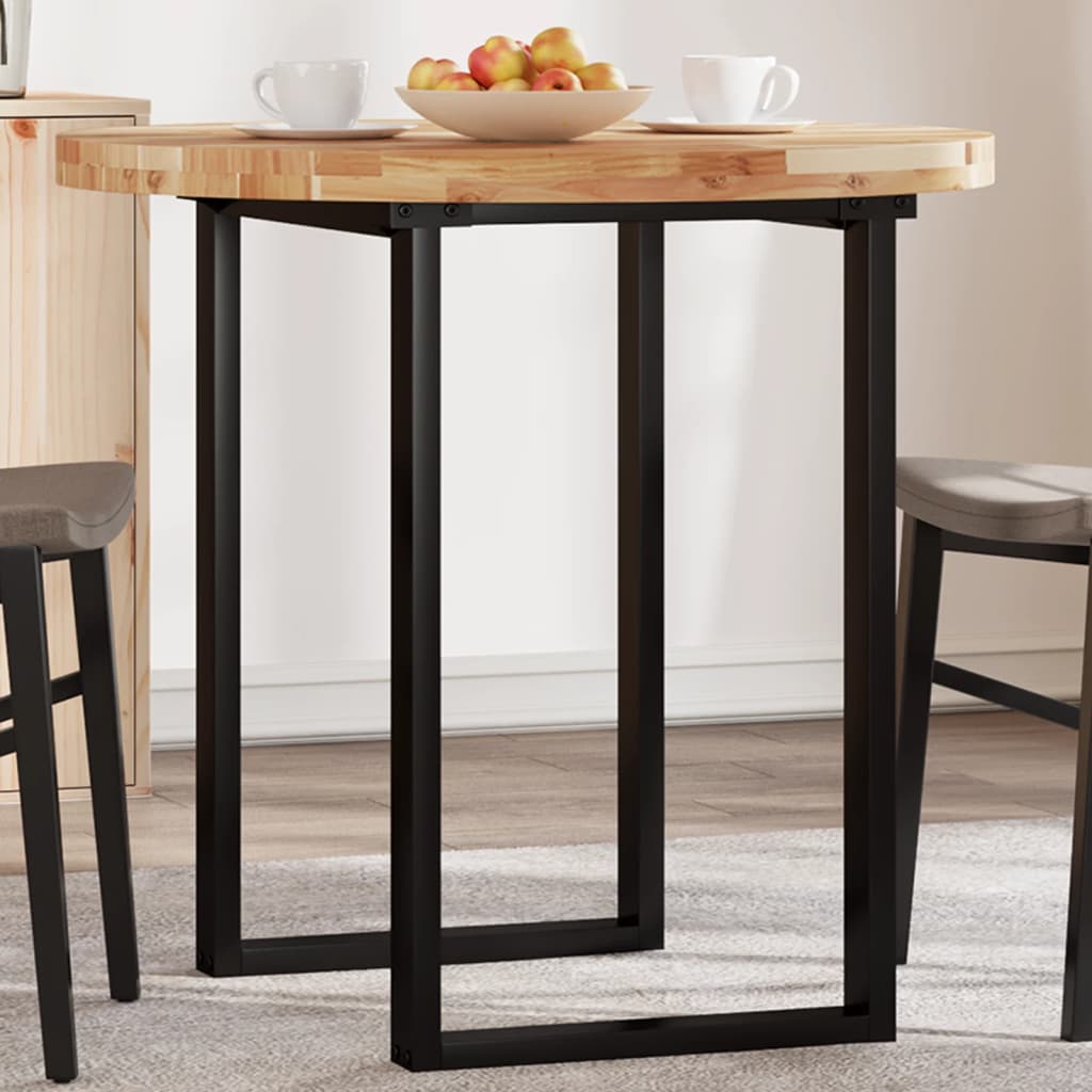 Table Top Round Solid Wood Acacia Oil Finished Ø 80 x 4 cm