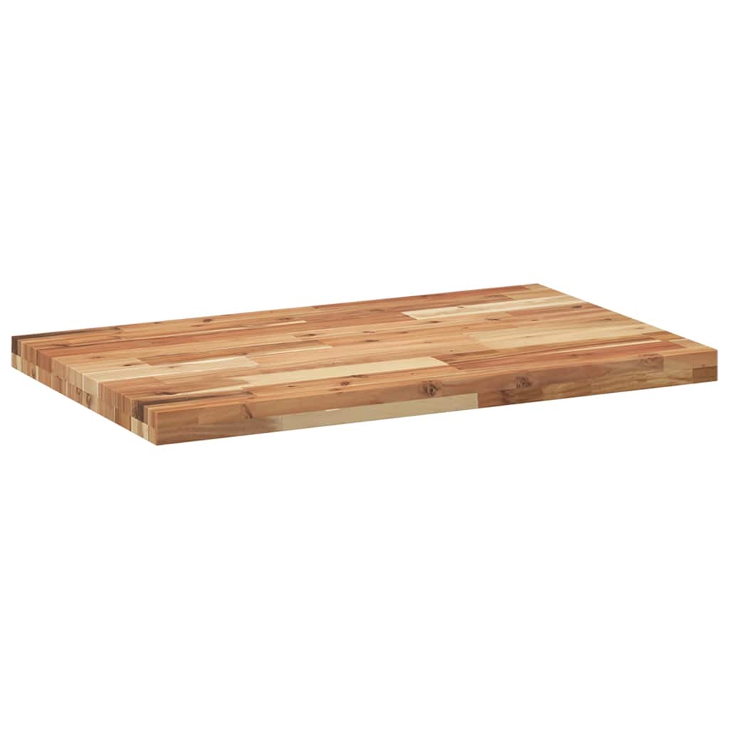 Table Top Rectangular Solid Wood Acacia Oil Finished Height 4 cm 100 cm 50 cm