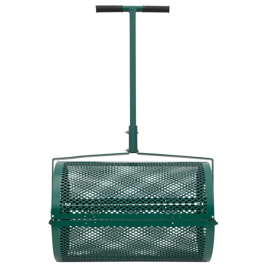 vidaXL Compost Spreader 75L Green Ø40x60 cm Steel 2