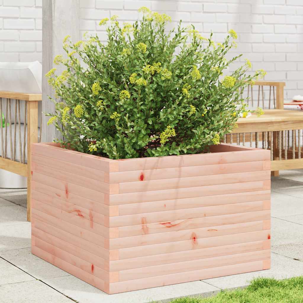 Garden Planter Solid Wood Douglas Stackable Natural Douglas 70 cm 46 cm 70 cm
