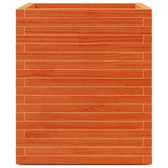Garden Planter 50x50x72.5 cm Solid Wood Pine Stackable Wax Brown 60 cm 60 cm