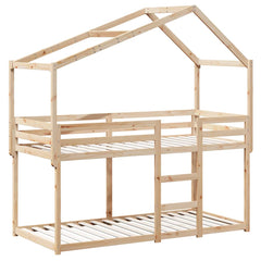 Bunk Bed without Mattress Solid Wood Pine Natural 90 x 200 cm