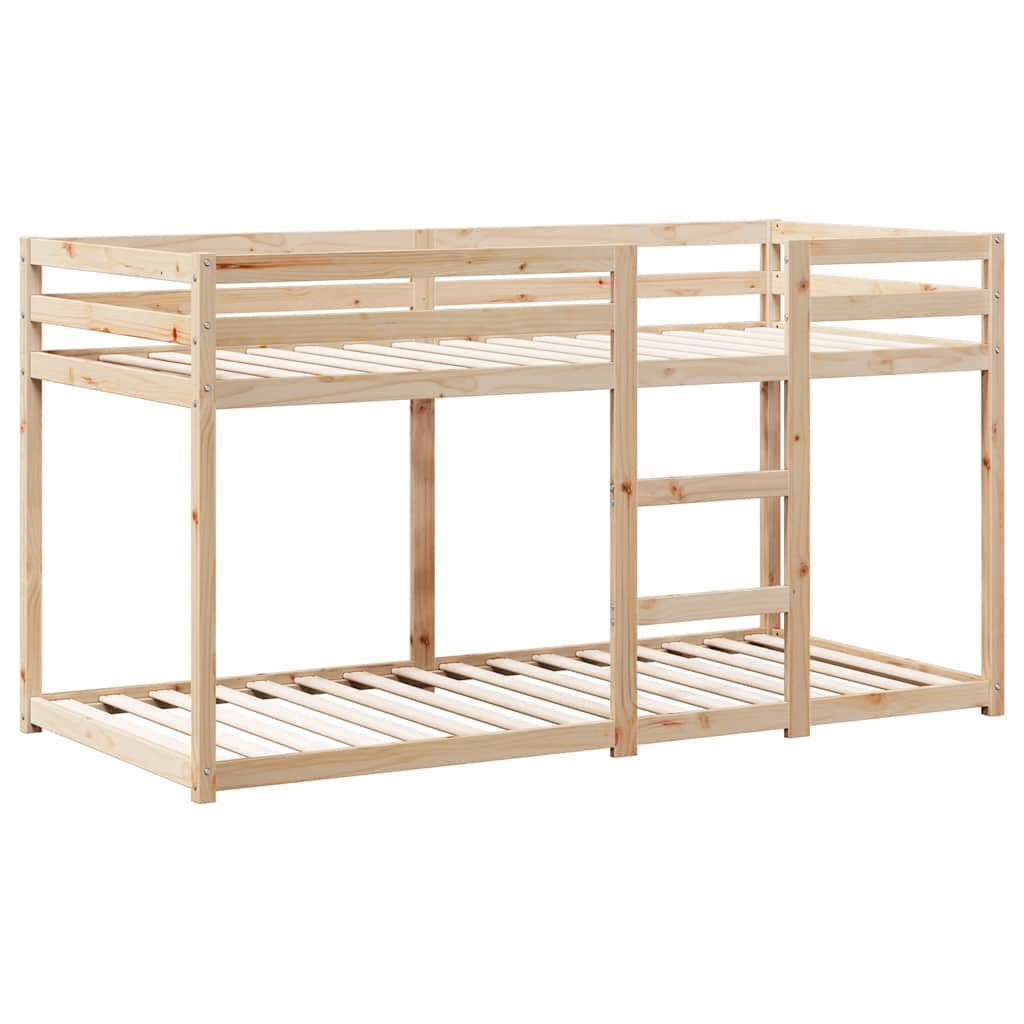 Bunk Bed without Mattress Solid Wood Pine Natural 90 x 200 cm