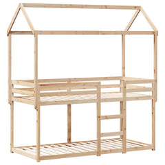 Bunk Bed without Mattress Solid Wood Pine Natural 90 x 200 cm