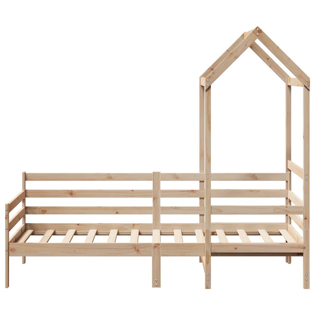 vidaXL Day Bed with Roof without Mattress 80x200 cm Solid Wood 4