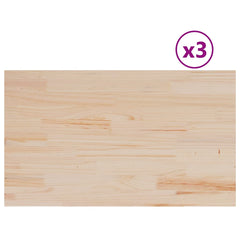 vidaXL Table Tops 3 pcs 80x47x1.7 cm Rectangular Solid Wood Pine 2