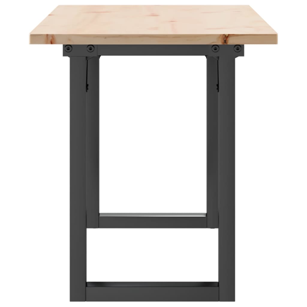 vidaXL Coffee Table O-Frame 110x40x45 cm Solid Wood Pine and Steel 5