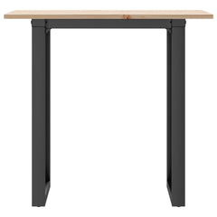 vidaXL Dining Table O-Frame 80x50x75 cm Solid Wood Pine and Steel 4