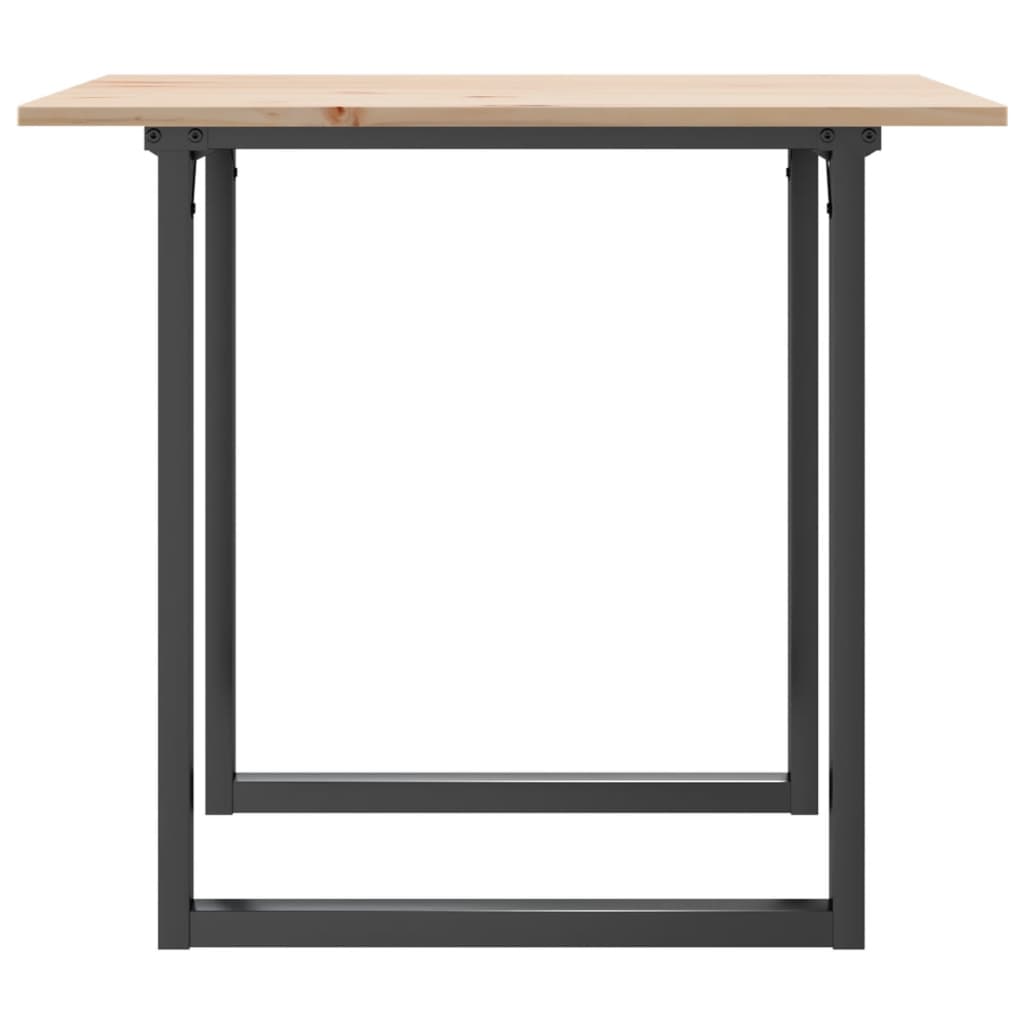 vidaXL Dining Table O-Frame 80x80x75 cm Solid Wood Pine and Steel 5