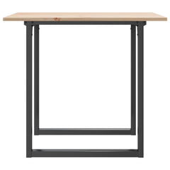 vidaXL Dining Table O-Frame 80x80x75 cm Solid Wood Pine and Steel 5