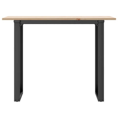 vidaXL Dining Table O-Frame 100x50x75 cm Solid Wood Pine and Steel 4