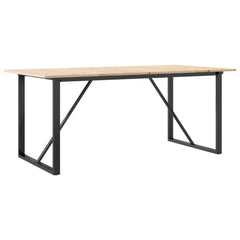 vidaXL Dining Table O-Frame 180x90x75 cm Solid Wood Pine and Steel 6
