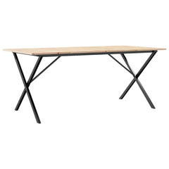 vidaXL Dining Table X-Frame 180x90x75 cm Solid Wood Pine and Steel 2