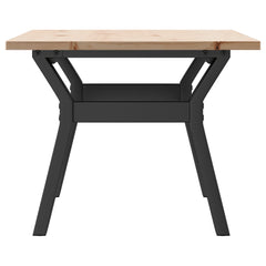 vidaXL Coffee Table Y-Frame 80x50x40 cm Solid Wood Pine and Steel 5