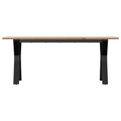 vidaXL Coffee Table Y-Frame 110x40x45 cm Solid Wood Pine and Steel 4