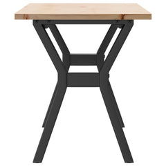 vidaXL Coffee Table Y-Frame 110x40x45 cm Solid Wood Pine and Steel 5