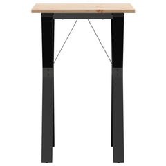 vidaXL Dining Table Y-Frame 50x50x75 cm Solid Wood Pine and Steel 4
