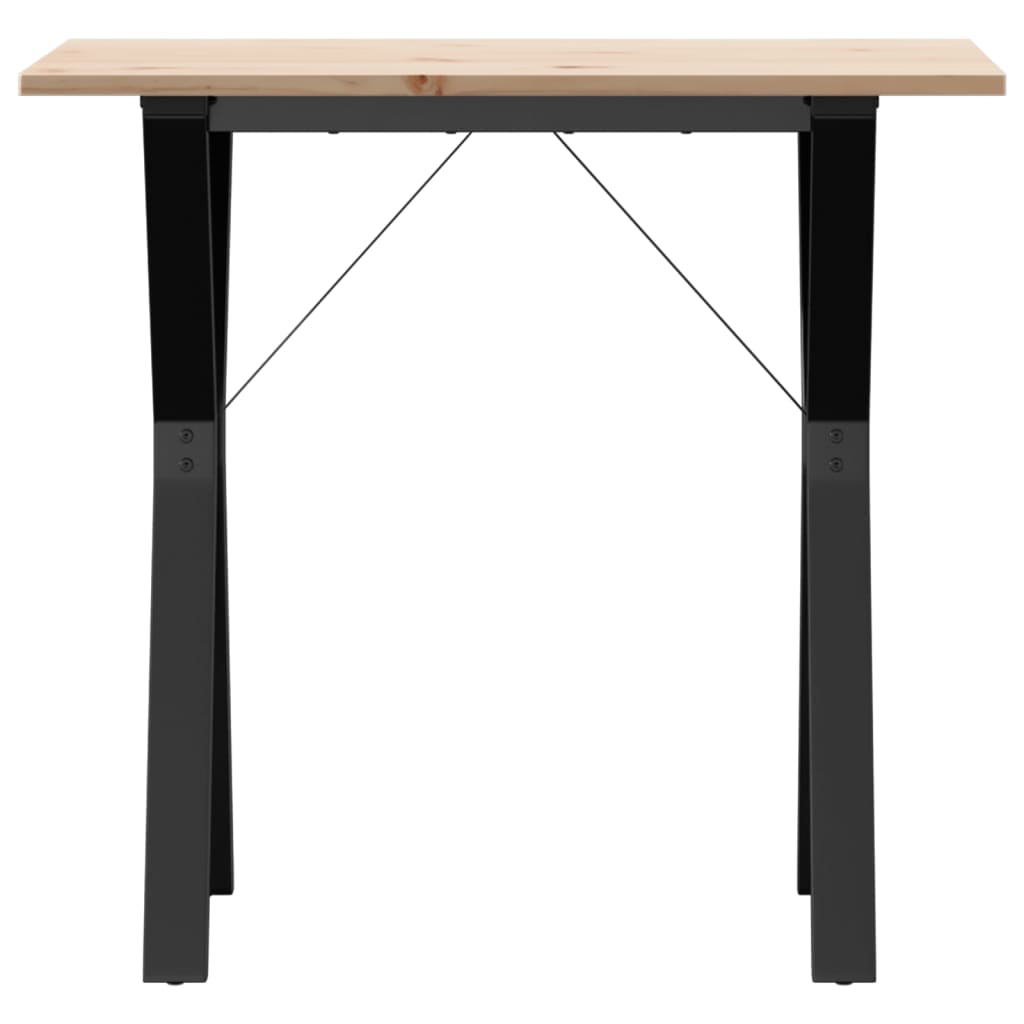 vidaXL Dining Table Y-Frame 80x50x75 cm Solid Wood Pine and Steel 4