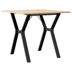 vidaXL Dining Table Y-Frame 80x80x75 cm Solid Wood Pine and Steel 2