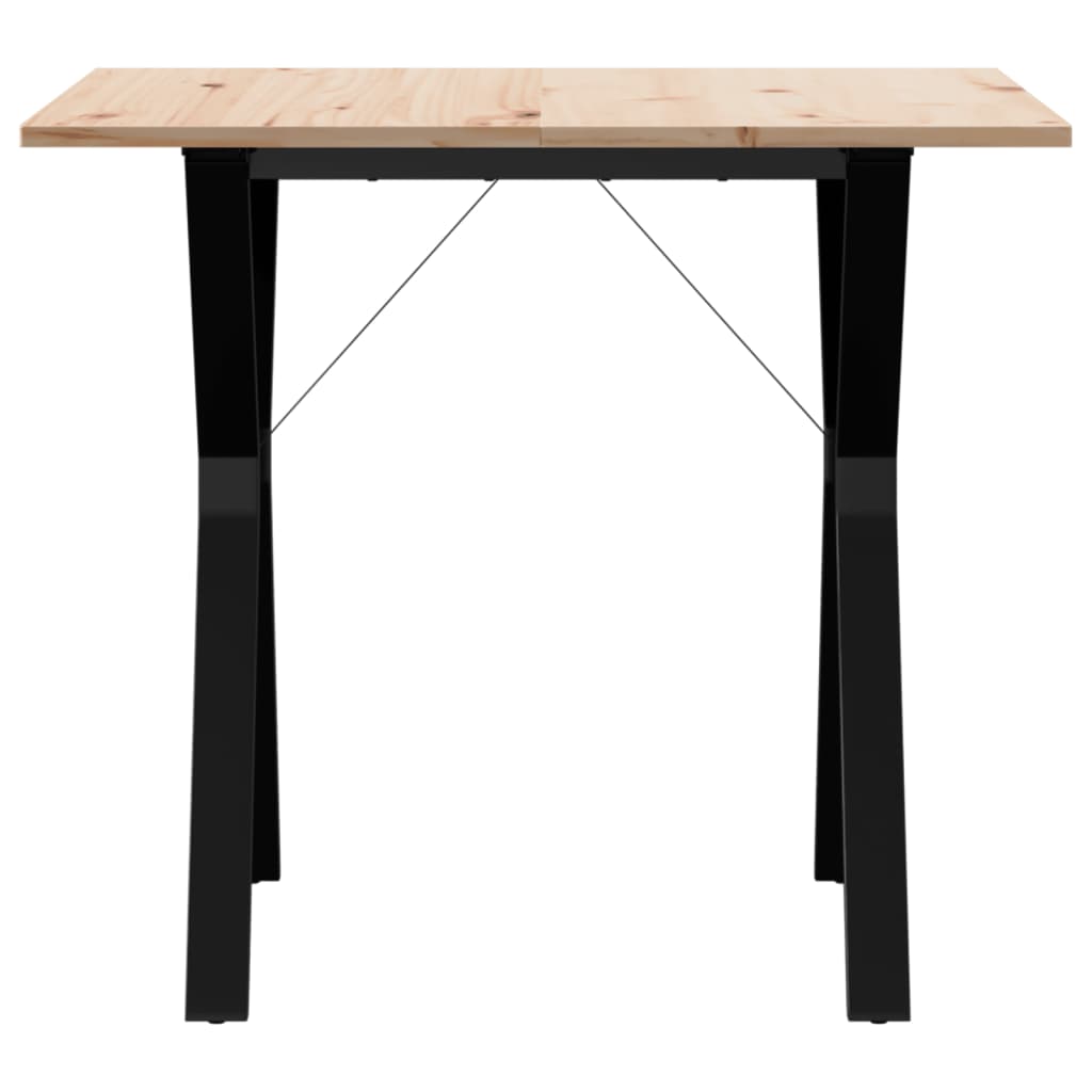 vidaXL Dining Table Y-Frame 80x80x75 cm Solid Wood Pine and Steel 4