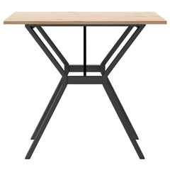 vidaXL Dining Table Y-Frame 80x80x75 cm Solid Wood Pine and Steel 5