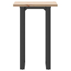 vidaXL Dining Table O-Frame 50x50x75.5 cm Solid Wood Pine and Steel 4