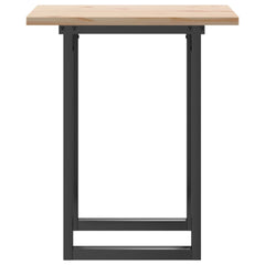 vidaXL Dining Table O-Frame 70x70x75.5 cm Solid Wood Pine and Steel 5