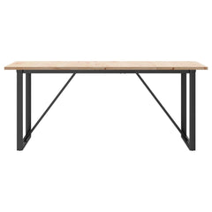 vidaXL Dining Table O-Frame 180x90x75.5 cm Solid Wood Pine and Steel 4