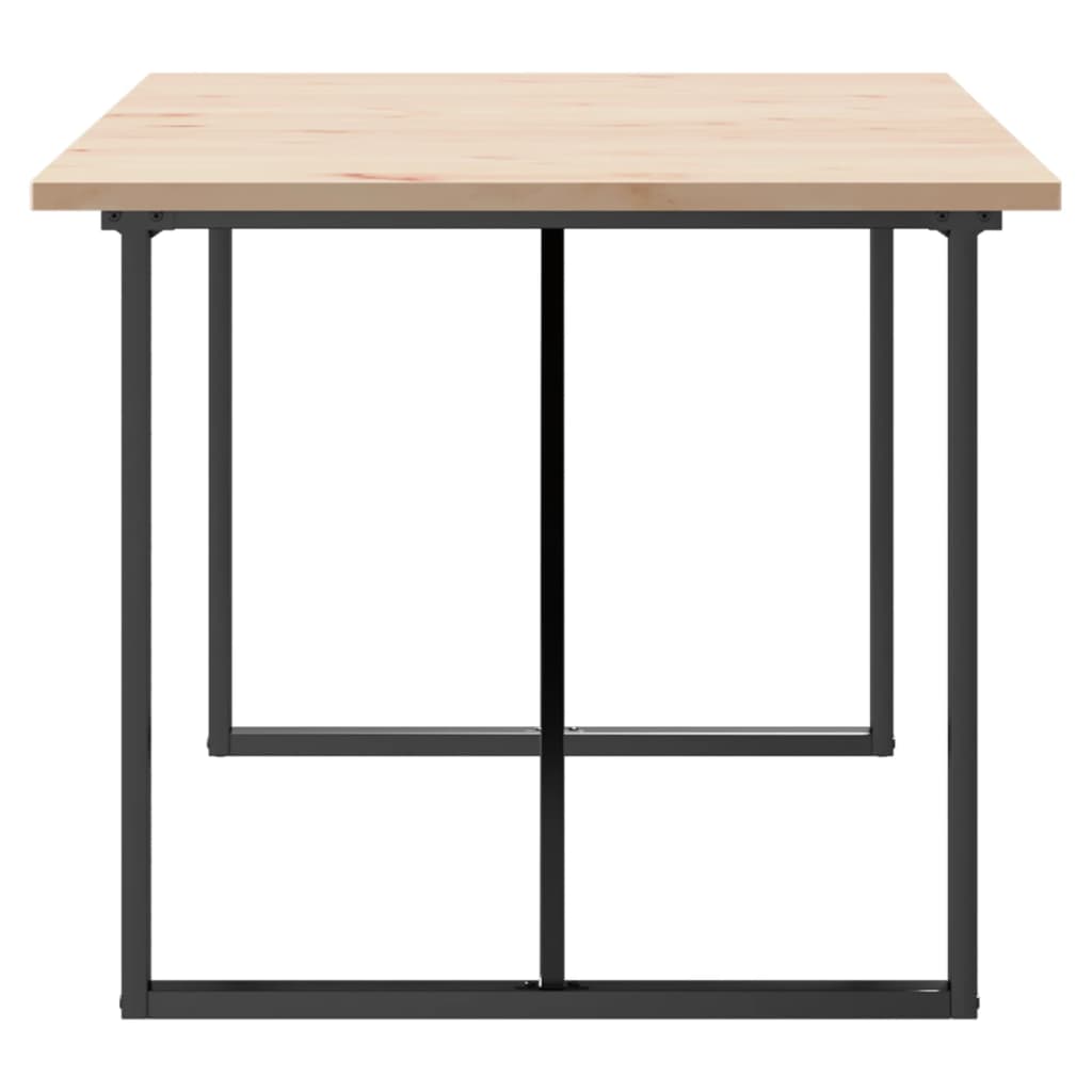 vidaXL Dining Table O-Frame 180x90x75.5 cm Solid Wood Pine and Steel 5