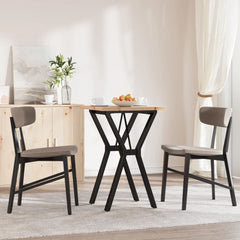 vidaXL Dining Table Y-Frame 50x50x75.5 cm Solid Wood Pine and Steel 3